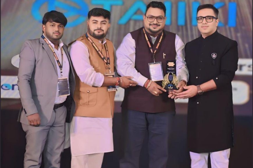 Film financier Sanjay Kumar Chauhan group of company VCR EVENT AND PROMOTION Honored with 'Best Event and Wedding Planner of the Year' award by Ashneer Grover