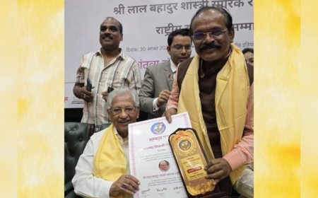 Dr. Bhalchandra Shivji Gaikwad was Honoured with the Lal Bahadur Shastri Award 2025 at the Constitution Club of India, Delhi