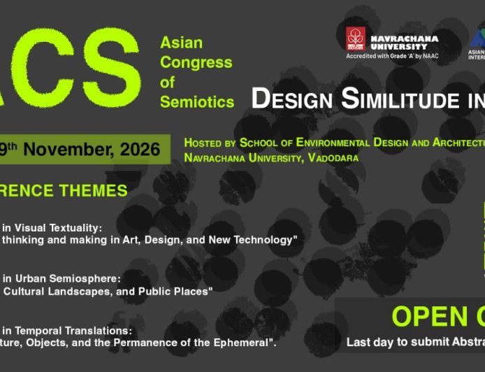 ACS 2026 – Asian Congress of Semiotics at Navrachana University, Vadodara