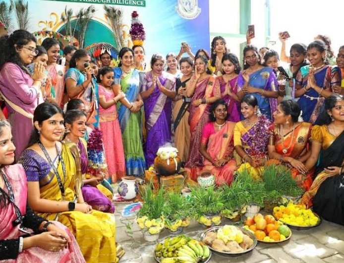 Pongal Fete Gets all its Rustic Charm at Dr. MGR-Janaki College for Women